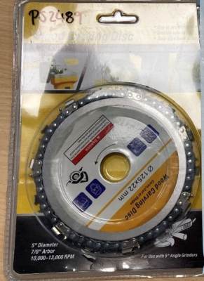 Photo of Angle Grinder Chainsaw Discs sold via eBay (2204-0061 and 2204-0062)