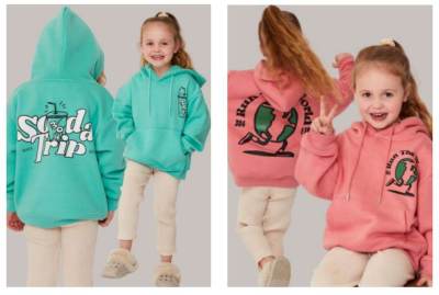 Photo of 304 Soda Hoodie Jnr Mint, 304 World Hoodie Jnr Pink