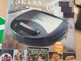 Photo of Sokany 750W 3 in 1 Multi-functional Waffle Maker Meal Station Grill Sandwich Breakfast