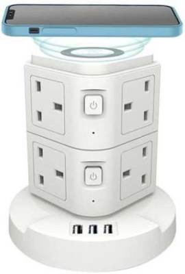 Photo of Thowall Tower Power Strip with Wireless Charging