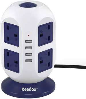 Photo of Keedox 8-Socket Tower Power Strip