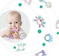 Photo of 14 Pack Baby Rattles and Sensory Teething Play Toys for Newborns
