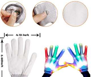Photo of Anzmtosn Led Light Up, Flashing Skeleton Gloves