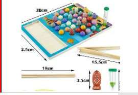 Photo of 3 In 1 Wooden Magnetic Fishing Board Games Montessori Toys for Kids