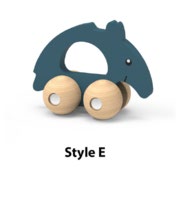 Photo of Playtive Safari Wooden Monkey Rattle and Wooden Elephant Gripper Toy