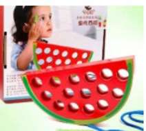 Photo of Coogam Wooden Watermelon Threading Toys Wood Block Puzzle Travel Game Early Learning