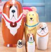 Photo of Wooden Russian Nesting Matryoshka Dolls Set