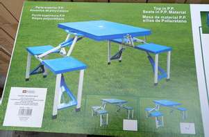 Photo of HQ Products Folding Table with Seats