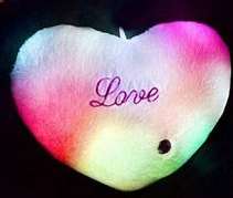 Photo of Radar Shop White LED Love Heart Scatter Cushion