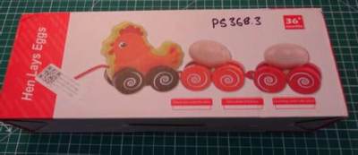 Photo of Wooden ‘Hen Lays Eggs’ pull along toy