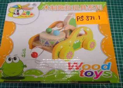 Photo of Xtone You De Le Children’s Wooden Pull Along Drum Car Toy