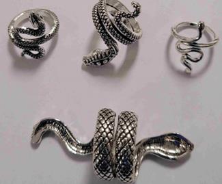 Photo of Silver Snake Rings sold via Amazon