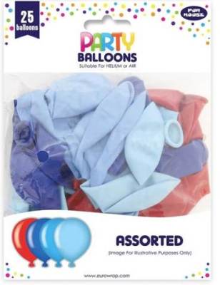 Photo of Eurowrap 25pk Blue Party Balloons
