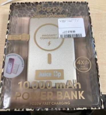 Photo of XO Poppy Super Power 10,000 mAh Power Bank sold by TK Maxx