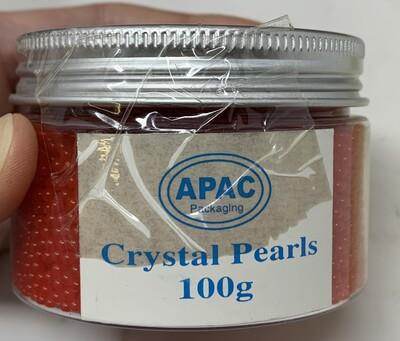 Photo of Red Crystal Pearls 100g sold by Easy Florist Supplies