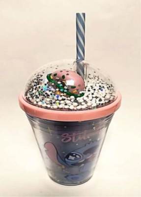 Photo of Disney Stitch Dinner Party Plastic Bottle With Straw