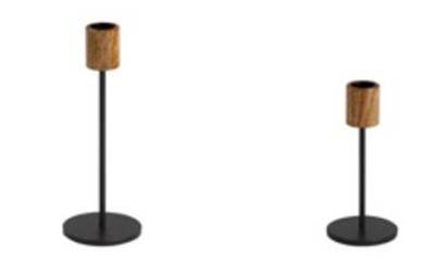Photo of Habitat Mango Wooden Taper Candle Holders sold by Sainsburys
