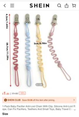 Photo of Dongguan Xike Silicone Technology Dummy Clip sold via Shein