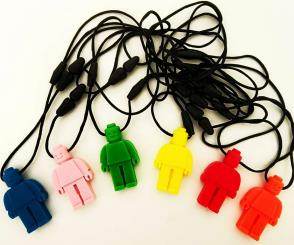 Photo of Robot Men Tooth Chew Necklace sold via Amazon