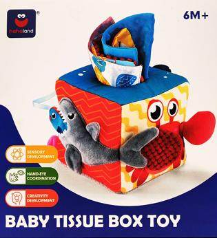 Photo of hahaland Baby Tissue Box Toy sold via Amazon