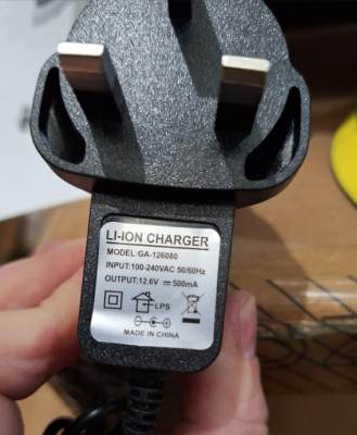 Photo of Charger supplied for use with Polishing Machine KI7612