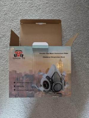 Photo of Essential PPE Double Gas Mask Protection Filter Chemical Respirator Mask sold via TikTok