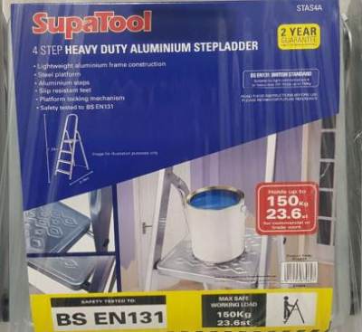 Photo of Supatool 4 Aluminium Step Ladder