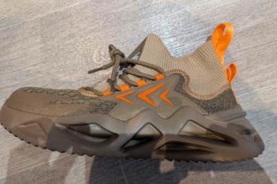 Photo of Brown Safety Trainers sold via TikTok