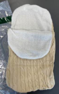 Photo of Newborn Knitted Sleeping Bag with Fleece Lining sold via Vicedeal