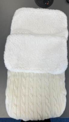 Photo of White Newborn Knitted Sleeping Bag with Fleece Lining sold via AliExpress