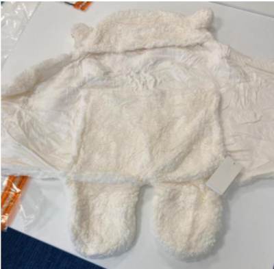 Photo of 0-12M Newborn Wrap Blanket Teddy Baby Sleeping Bag sold via eBay
