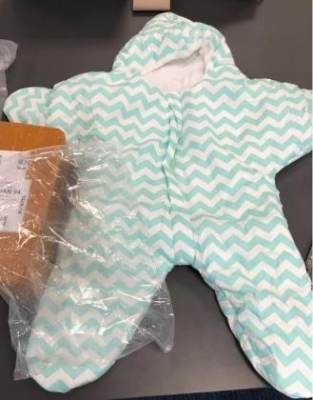 Photo of Newborn Green and White Zigzag Sleeping Bag sold via Grandado