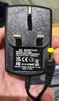 Photo of Power Supply (Model: TD12200) supplied with InvoSpar Massager, JC668 sold via Amazon