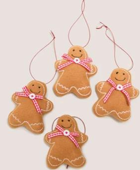 Photo of Matalan Gingerbread Man Christmas Tree Decoration 4PK