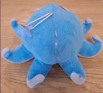 Photo of Blue Plush Octopus Toy with Small Suction Cup