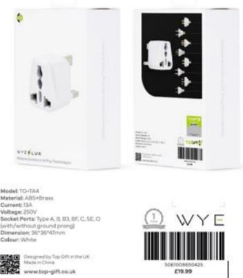 Photo of Travel Adapter TG-TA4