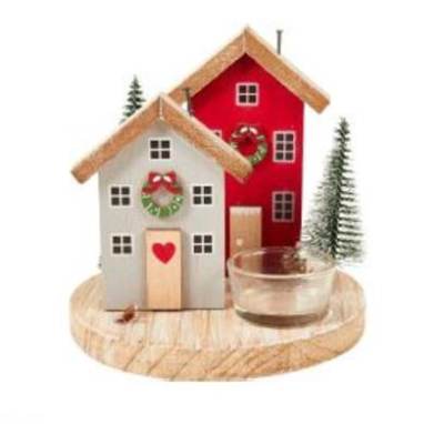 Photo of Christmas House Scene Tea Light Holders sold by The Range and Wilko