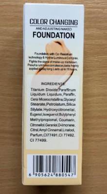 Photo of Aliver Flawless Colour Changing Liquid Foundation sold via eBay