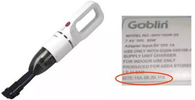 Photo of Goblin GHV102W-20 White Mini Handheld Cordless Vac sold by Asda
