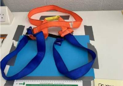Photo of Blue and Orange Climbing Harness sold via Wish