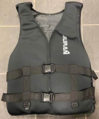 Photo of Jiuran Black Neoprene Vest Style Life Jacket sold via Fruugo and Amazon (2403-0037 and 2403-0237)