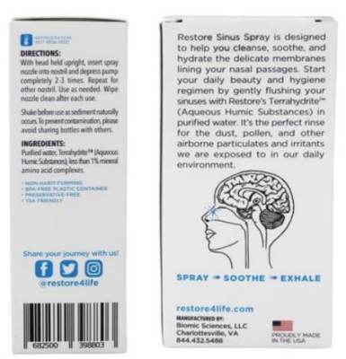Photo of Restore Sinus Spray