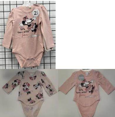 Photo of 2-Pack Baby Girl Licensed Minnie Mouse Bodysuit sold by Poundland