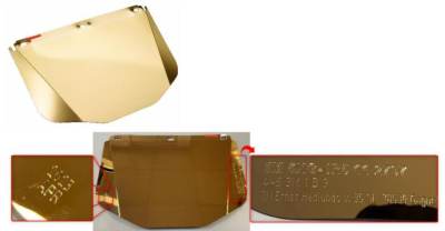 Photo of 3M Face Shield, Polycarbonate, Gold-Plated, 5XG-IR5