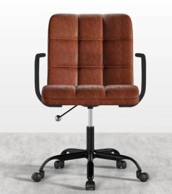 Photo of ByKallevig Futura brown faux leather upholstered office chair