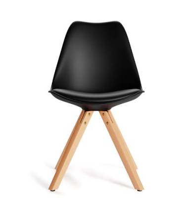 Photo of ByKallevig Wayner black faux leather upholstered dining chair