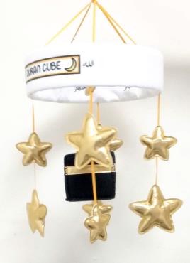 Photo of Gold Moon and Star Plush Pendant