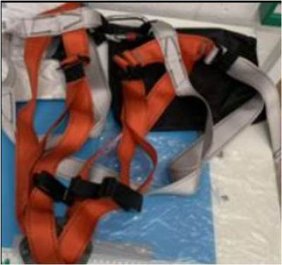 Photo of Orange and Grey Adjustable Full Body Harness sold via AliExpress