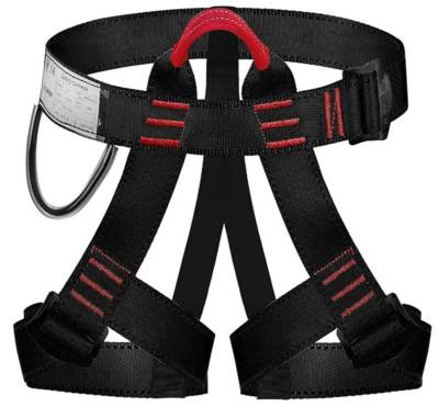 Photo of Black Climbing Harness with Red Stitching sold via AliExpress