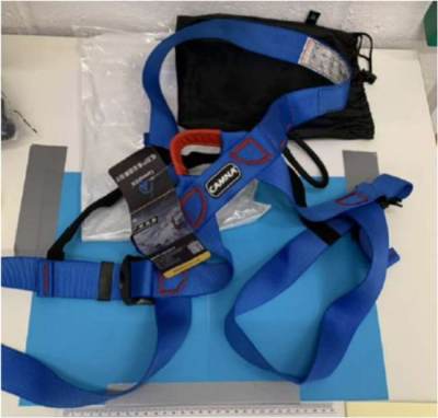 Photo of Blue Safety Body Harness sold via eBay
